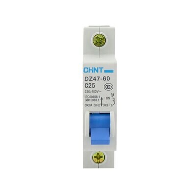 DZ47-60 C25 25A 2-Pole Circuit Breaker