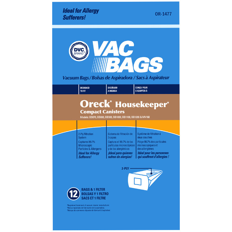 *Bags* Oreck Canister Buster B (12 pack)