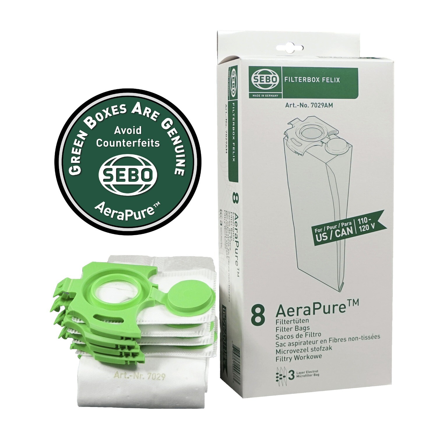 *Bags* SEBO FilterBox Felix (8 Bags)