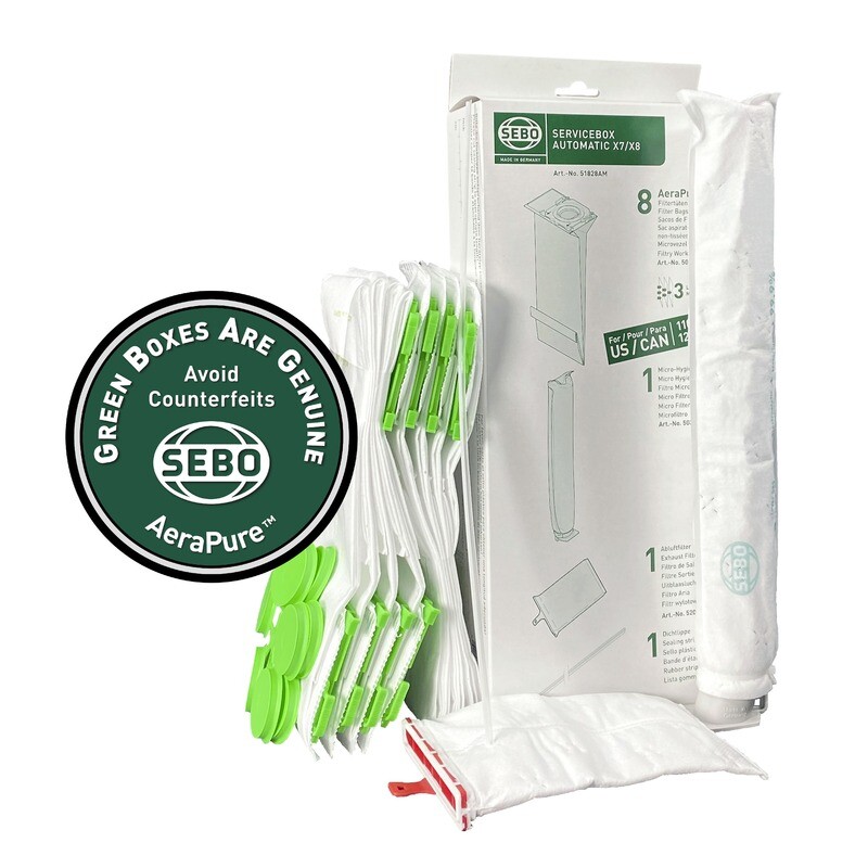 *Bags* SEBO ServiceBox Automatic X7/X8 (8 Bags, 2 Filters, 1 Sealing Strip)