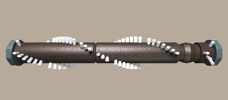 Eureka Brush Roll (Black Wood With White Bristles)