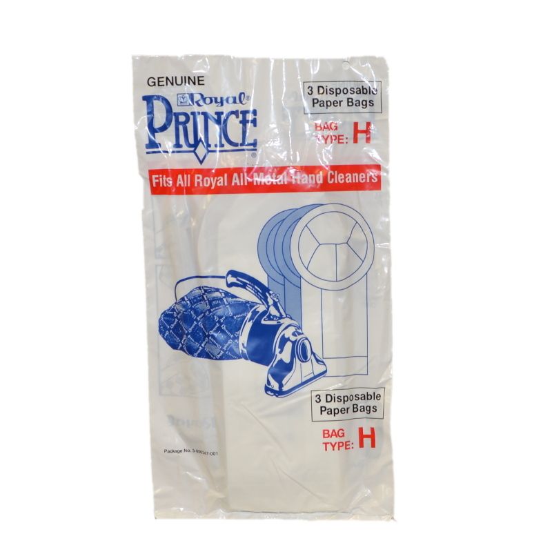 *Bags* Royal/Dirt Devil Type H Hand Vac (3 pack) NLA