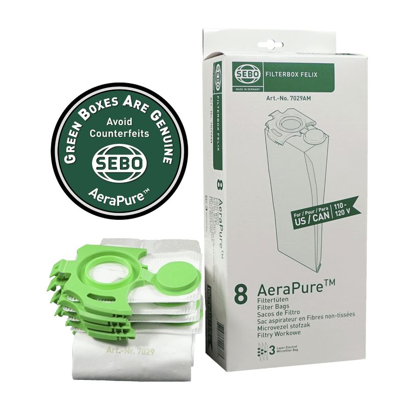 SEBO Filter Bag Box FELIX & DART (8 Bags)