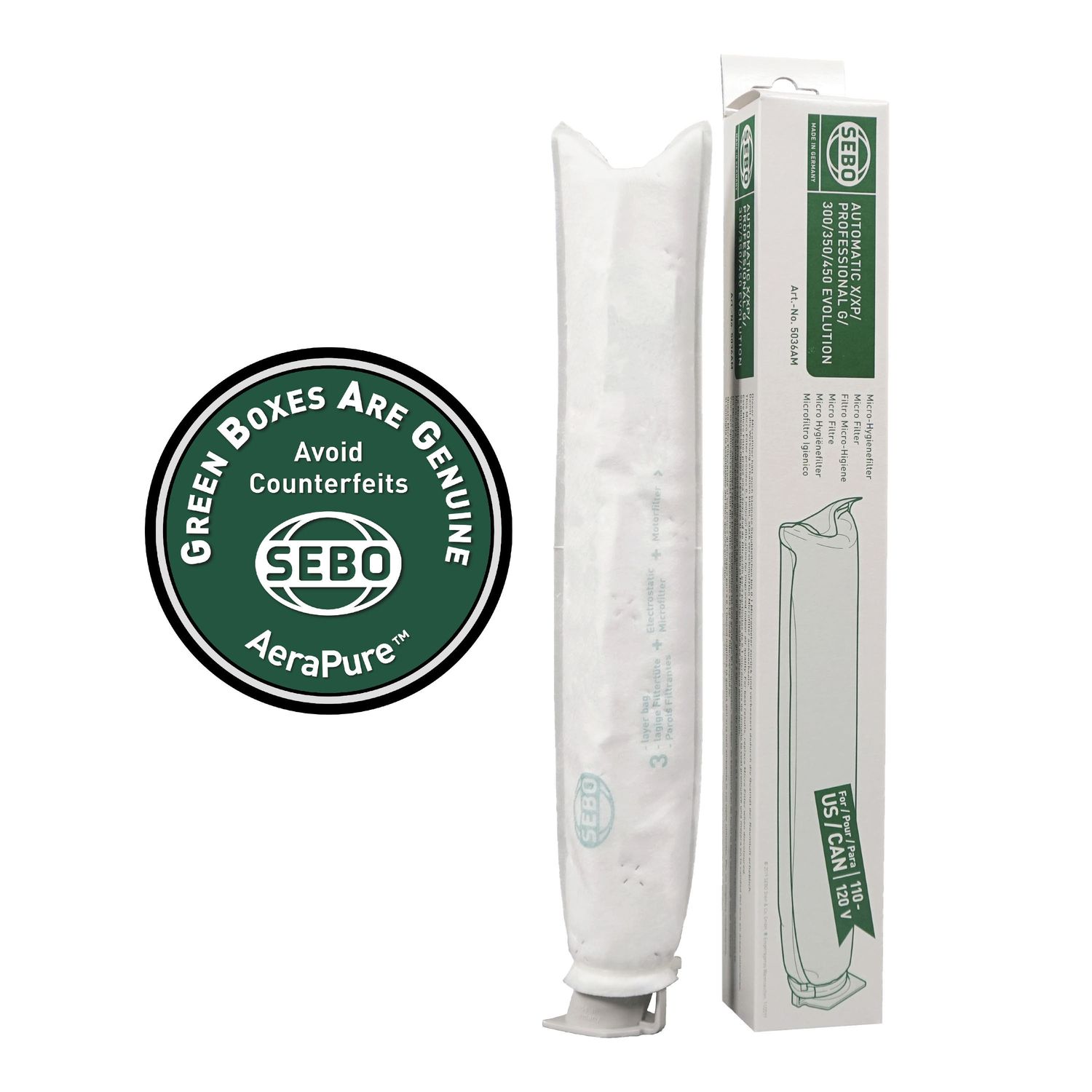 SEBO Pre-motor Microfilter, for X, G, and 300/350