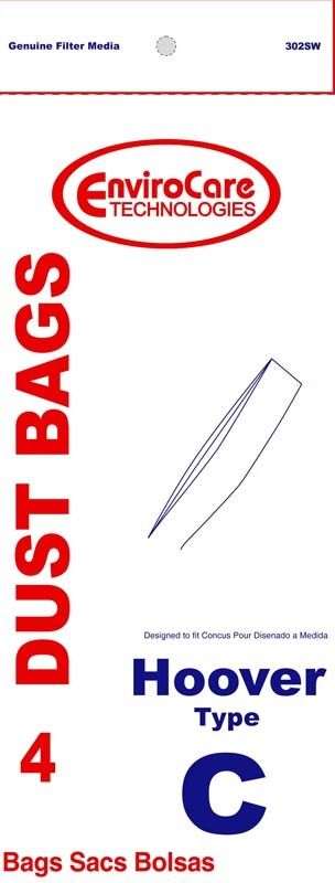 Hoover Upright Type C Paper Bags (4 pack)