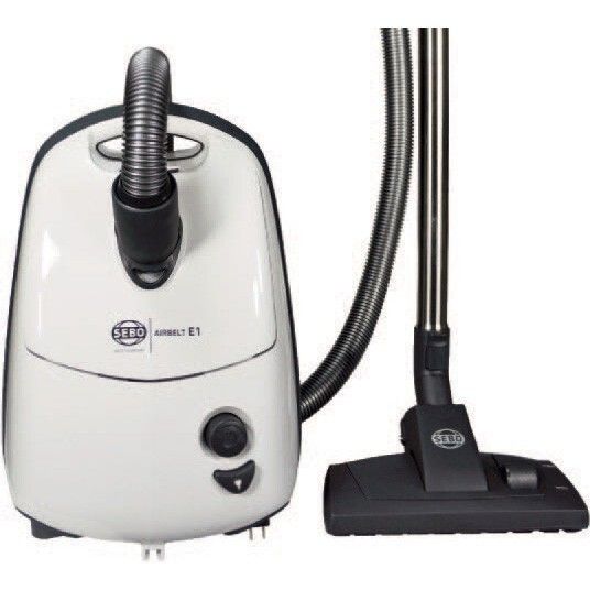 SEBO AIRBELT E1 Canister Vacuum - White