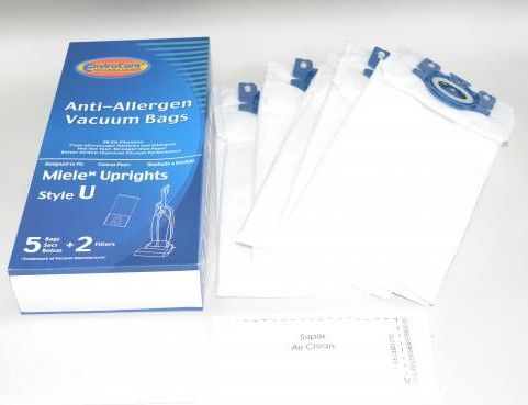 Miele Type U Allergen Style Bags - 5 Pack With Filters (Generic)