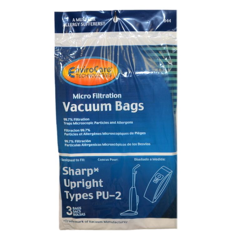 Sharp Upright Type PU-2 Bags (3 pack)