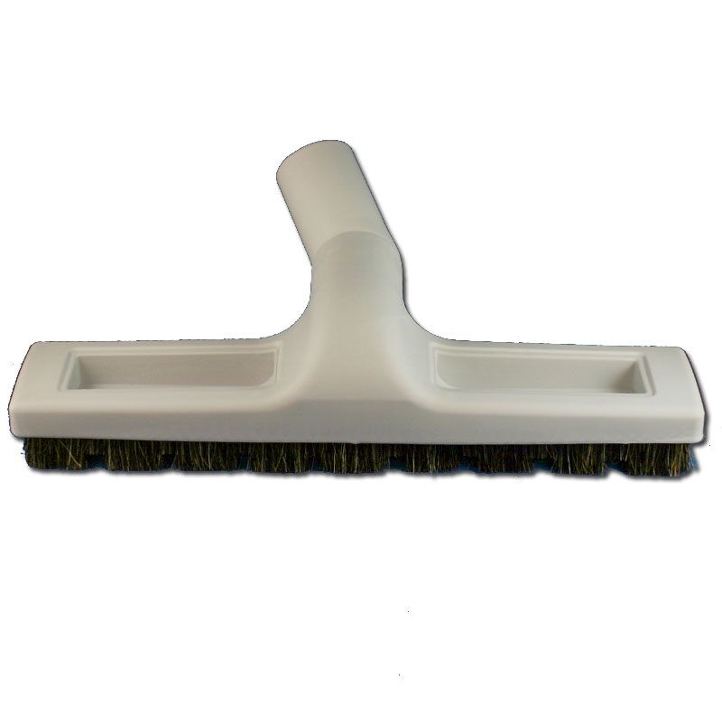 12" Wide 1 1/4" Diameter Floor Tool With Wheels - Horse Hair - Castle Cut (White)