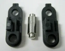 SEBO Bag Cover Hinges (2 pcs.) with axles (2 pcs.), for D1 and D4
