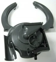 SEBO Motor Cover, complete, with Motor Inlet Seal (8009), Rewind Lever with screw and washer (8036ER), and Spring (8098ER), for D1 and D4