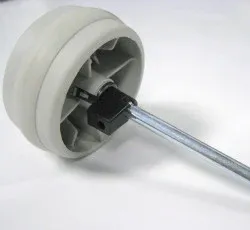 SEBO Axle with Wheel, for 300 and 350 (light gray)