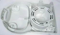 SEBO Bottom Casing, for D1 and D4 (white), with castors (8086GS) and post motor seal (8065ER)