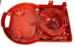 SEBO Bottom Casing, for D4 (red), with castors (8086GS) and post motor seal (8065ER)