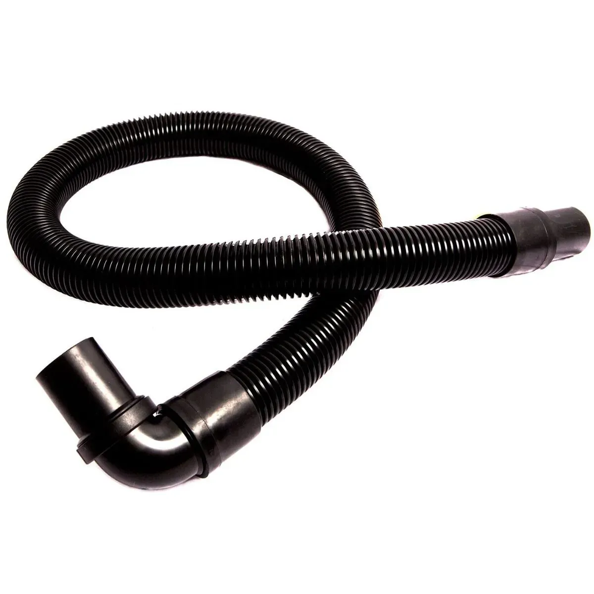 The Pac-Vac/Roam 1-1/2-in 4-ft Long Rigid Hose with 90 Degree Cuff (J1006) has a crush proof design and is made for frequent use. It fits the Tornado Pac-Vac/Roam Backpack Vacuum - J1006
