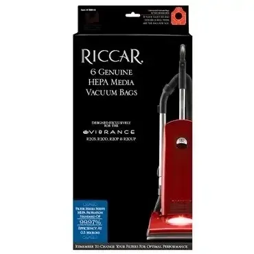 Riccar/Simplicity Type M Allergen Bags - Red Collar (6 pack)