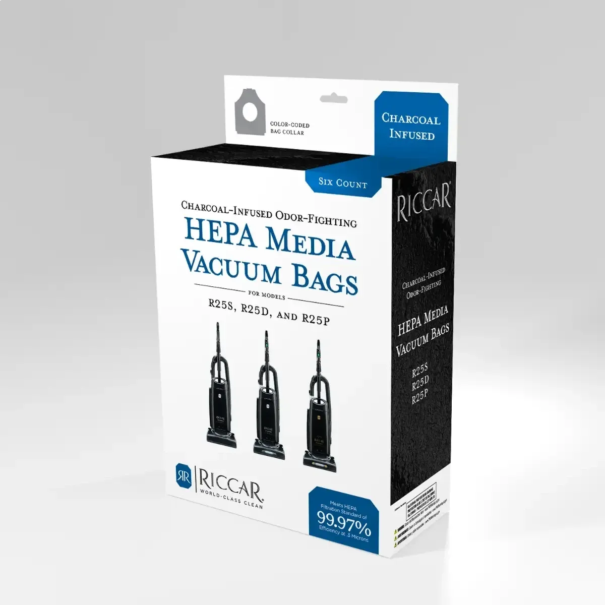 Riccar R25, R27 Series & R27CV HEPA Bags (6 pack)