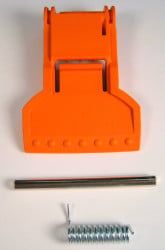 SEBO Foot Pedal with axle and spring, for ET-1, ET-2, and DISCO (orange)
