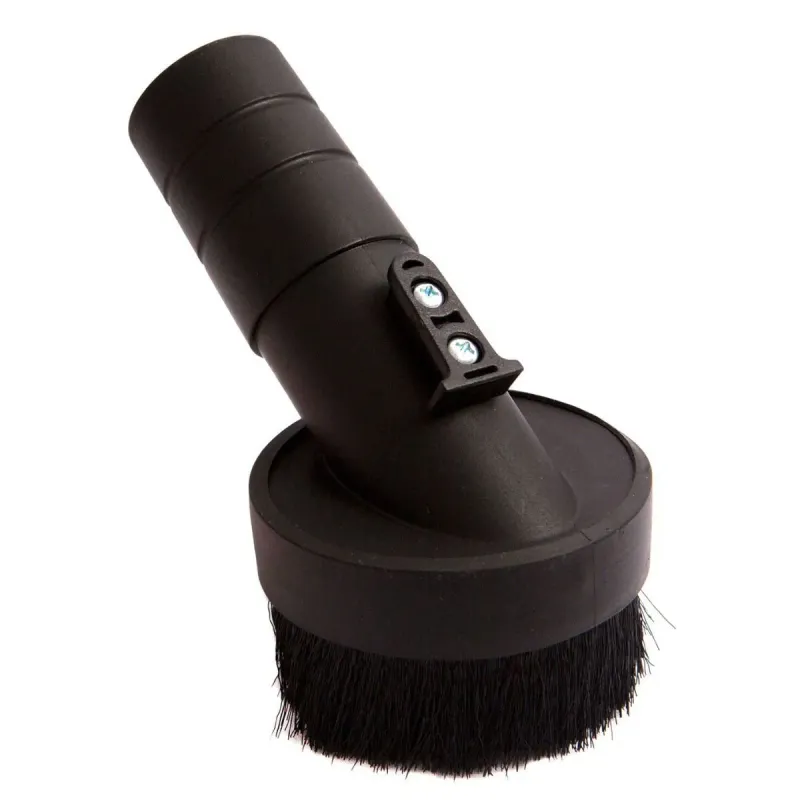 PAC-VAC/ROAM 1.5x3 inch Plastic Black Round Dusting Brush Tool with Belt Clip for Backpack Vacuums - CT184