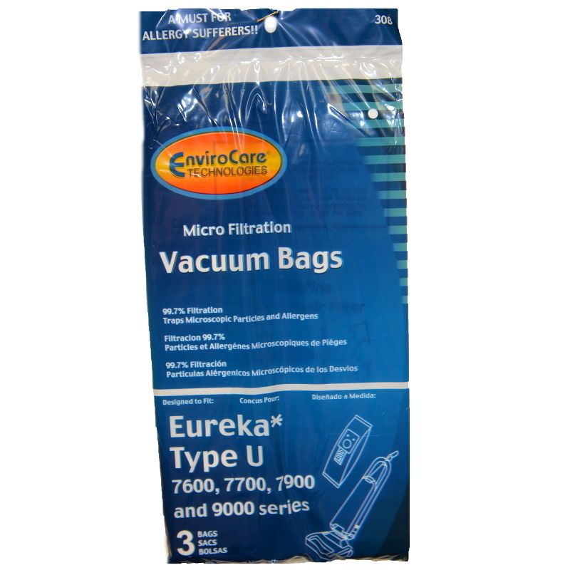 Eureka Upright Type U Bags (3 Pack)
