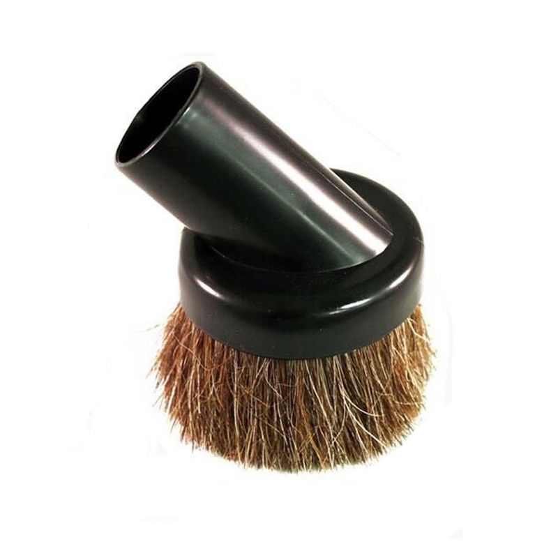 1 1/4" Round Dust Brush - Horse Hair (Black)
