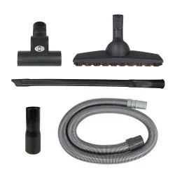SEBO Canister Value Pack - 5 pcs (9 '2" stretch hose, hand turbo, T&C parquet, 24" crevice tool, and adapter)