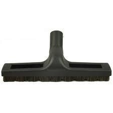 12" Wide - 1 1/4" Diameter - Horse Hair - Floor Tool - Castle Cut With Wheels (Black)