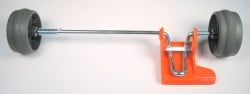 SEBO Axle with Wheels, Foot Pedal, and Spring, for X1, X2, X4, and X5 (gray black)