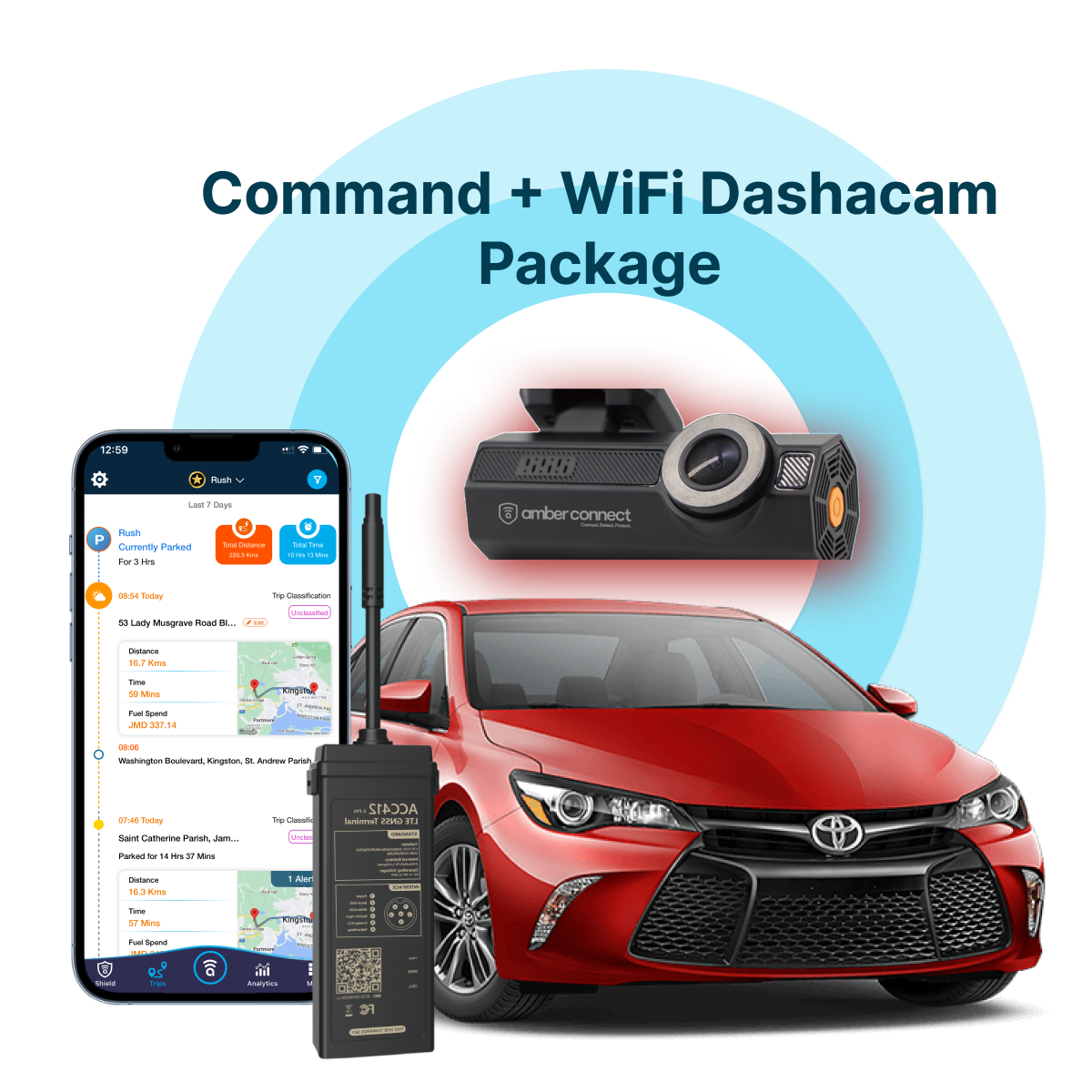 Command + WiFi Dashcam Package