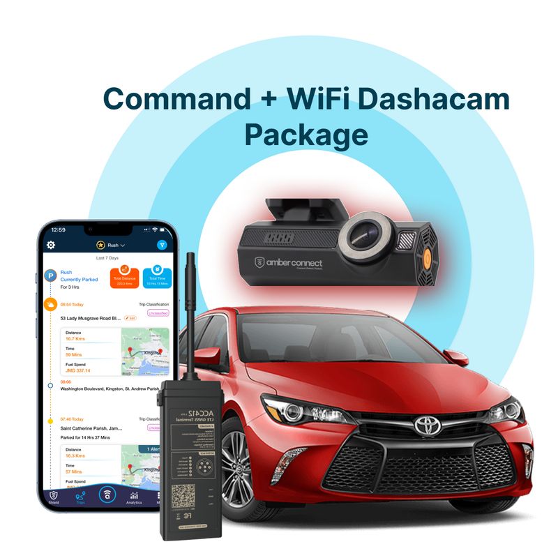 Command + Amber Vision Edge Dashcam Package
