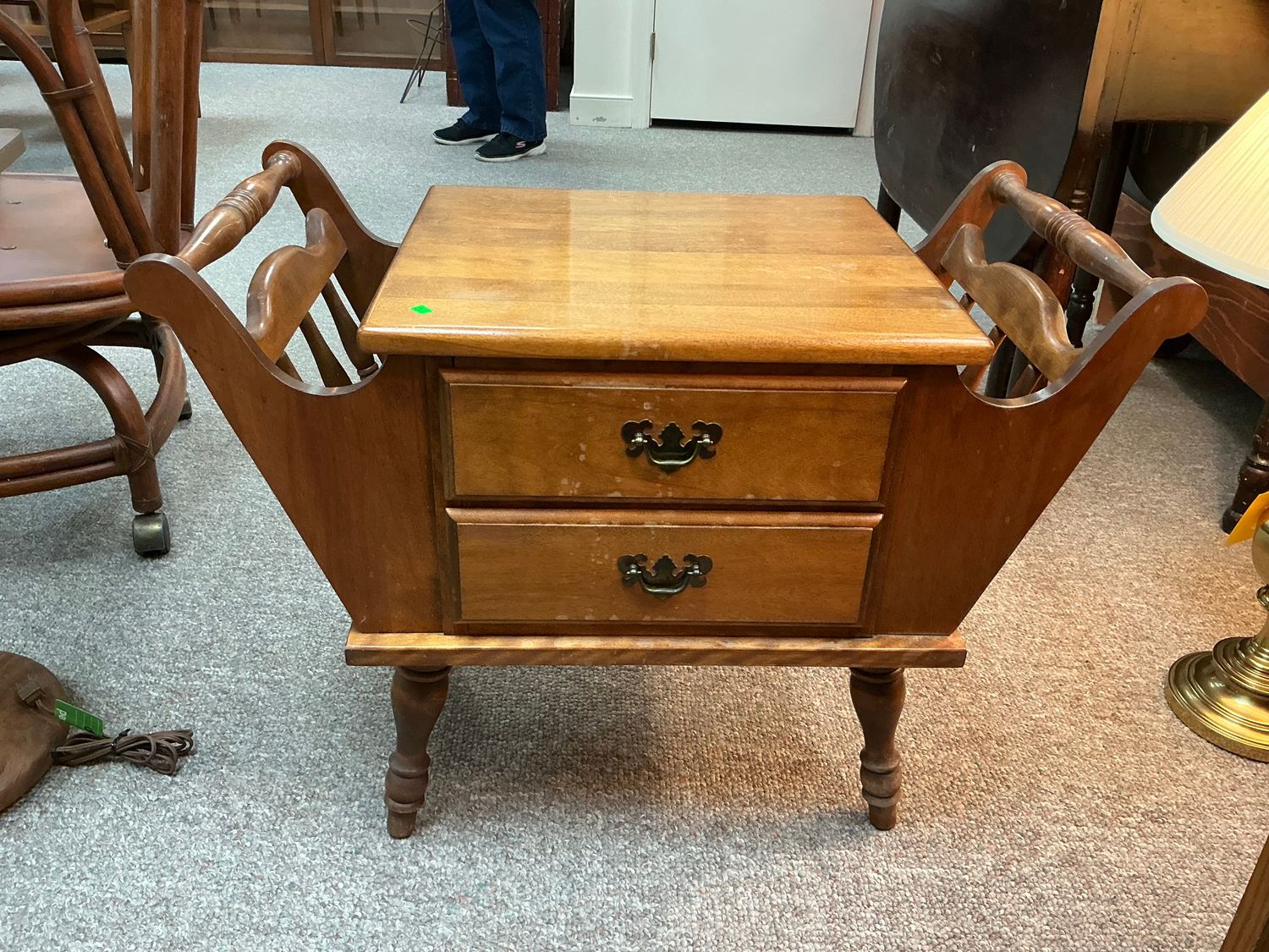 Side Table with Paper Holder