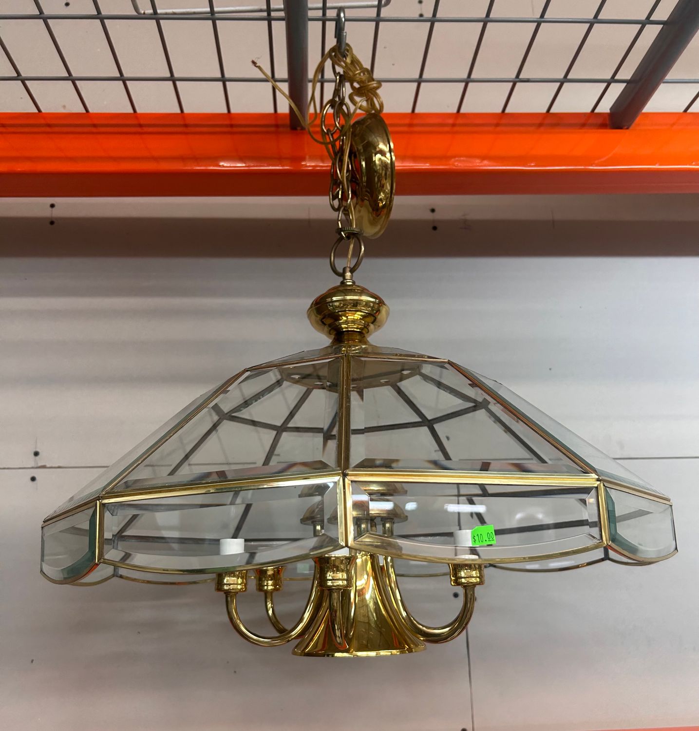 6-Bulb Brass Chandelier