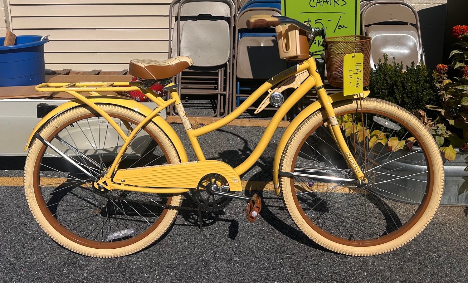 Yellow Huffy Bike