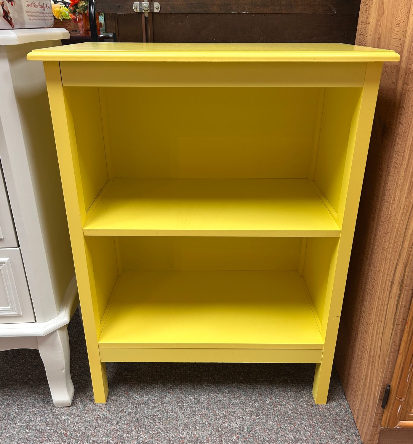 Yellow 2-Shelf Bookcase