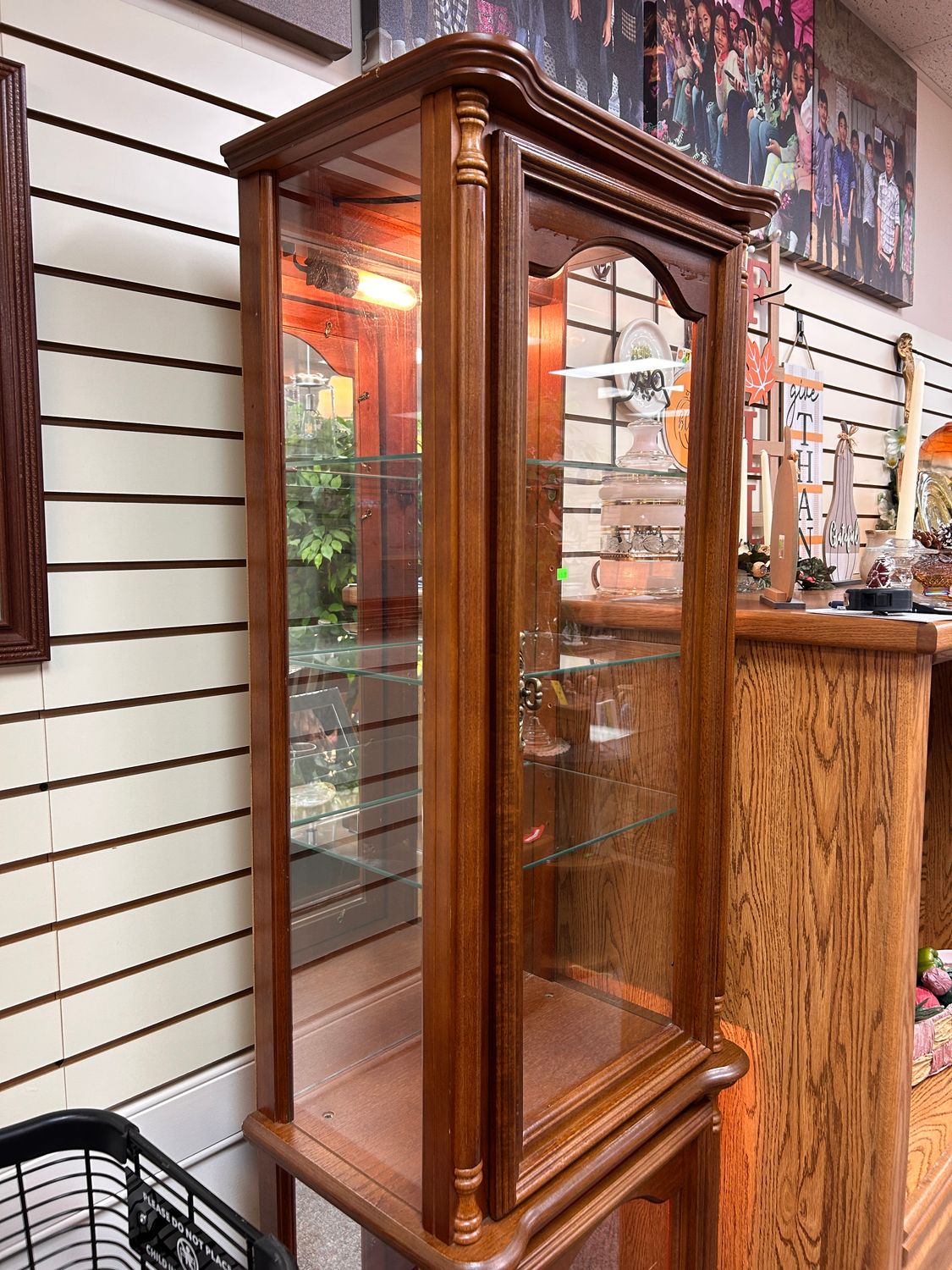 Brown Classic Curio Cabinet