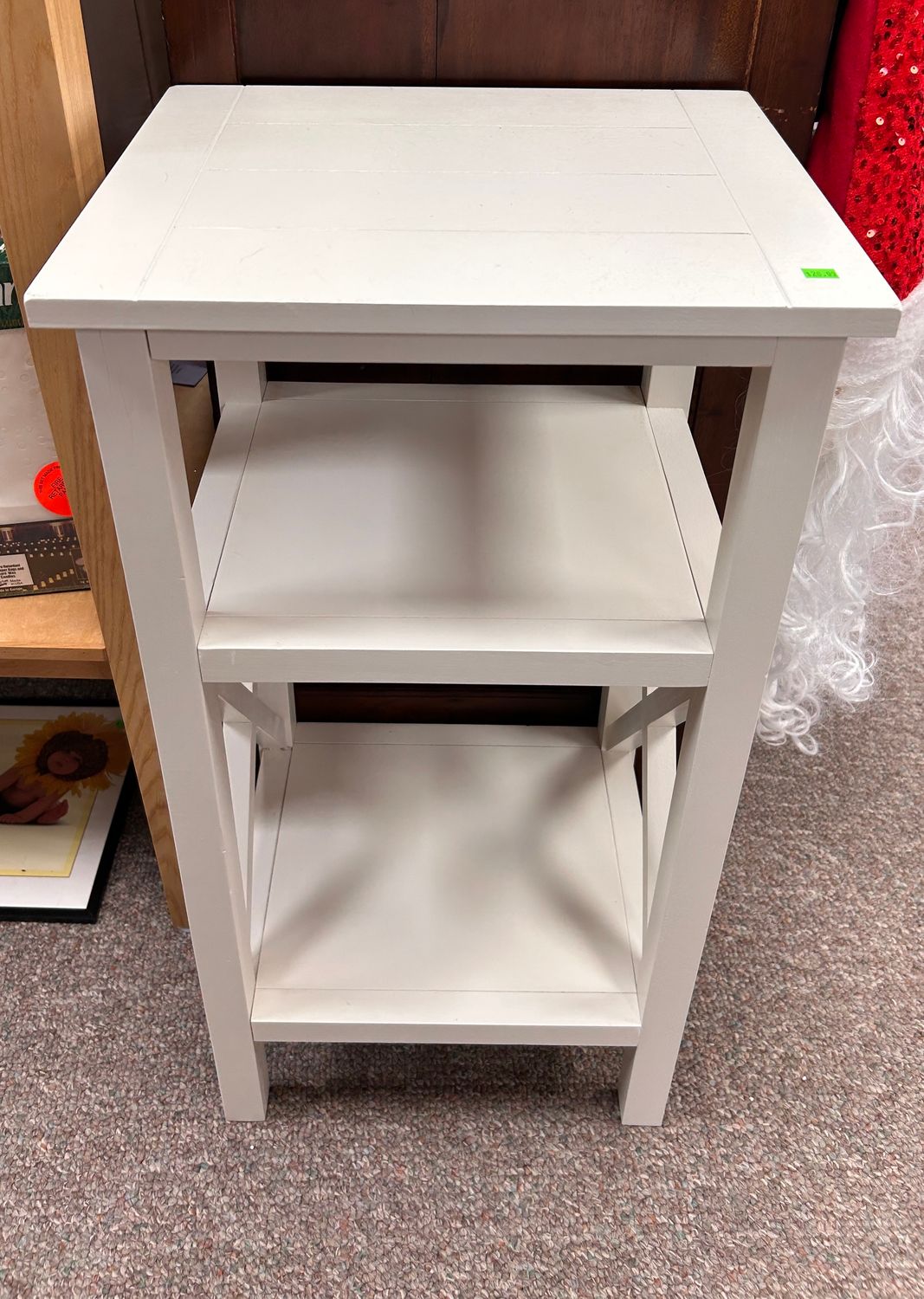 White Farmhouse Style Side Table