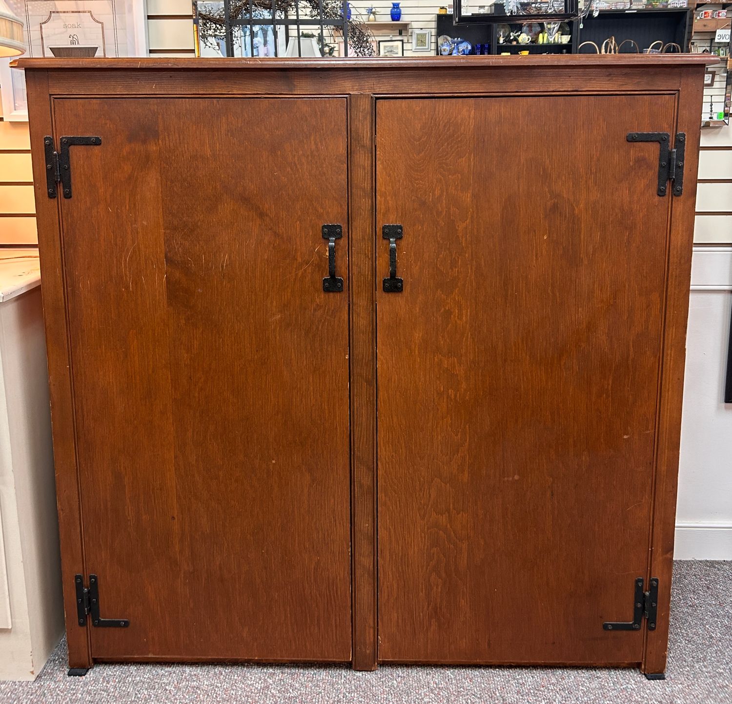 Wooden Two-Door Storage Cabinet