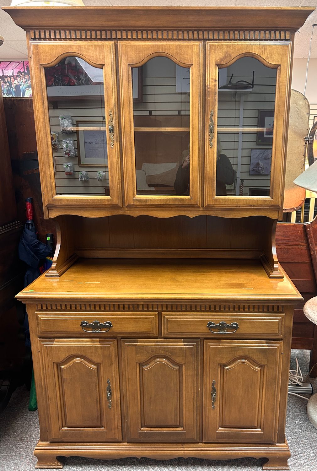 Vintage Oak China Hutch