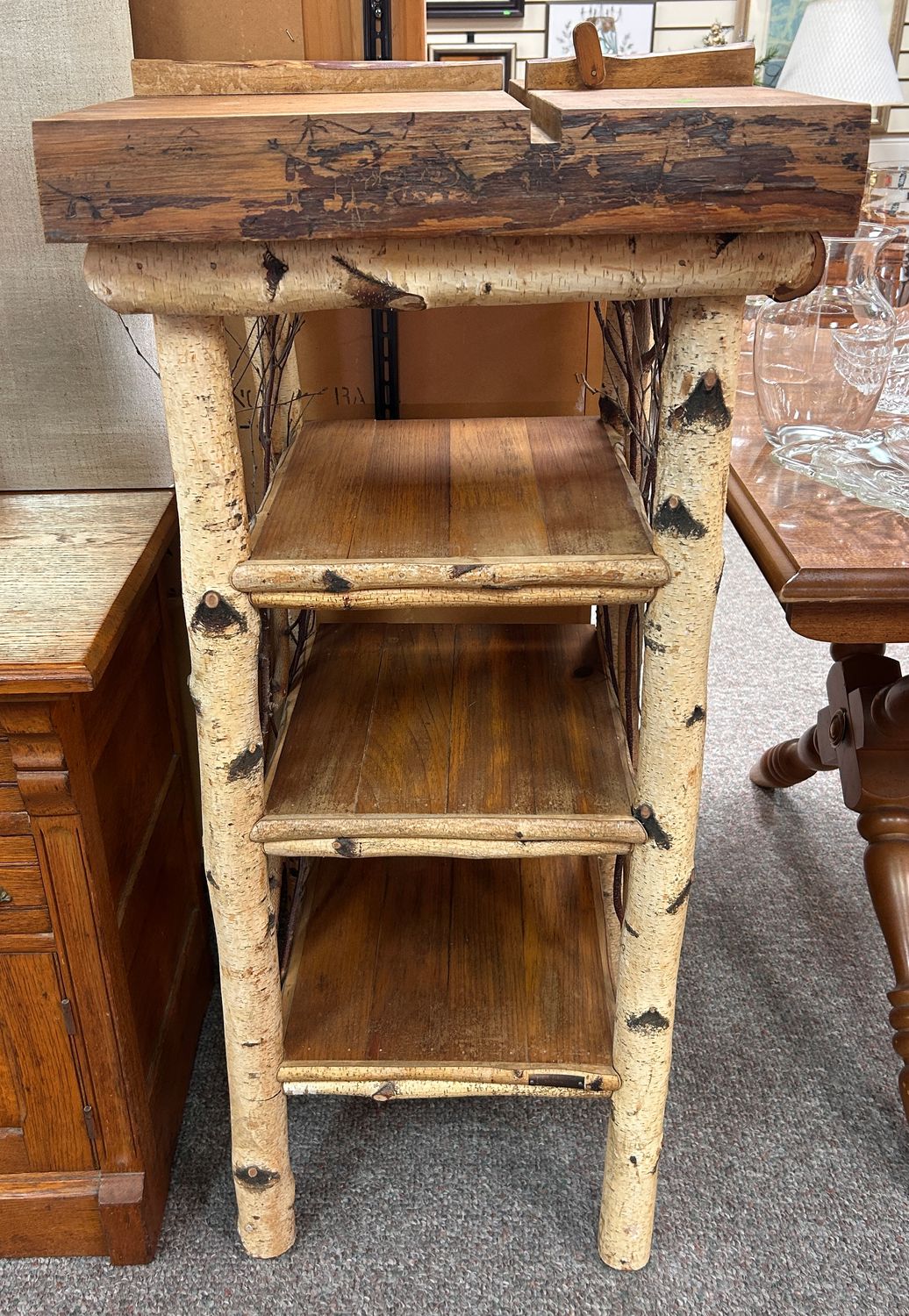 Rustic Hand Crafted 3 Tier Console Table