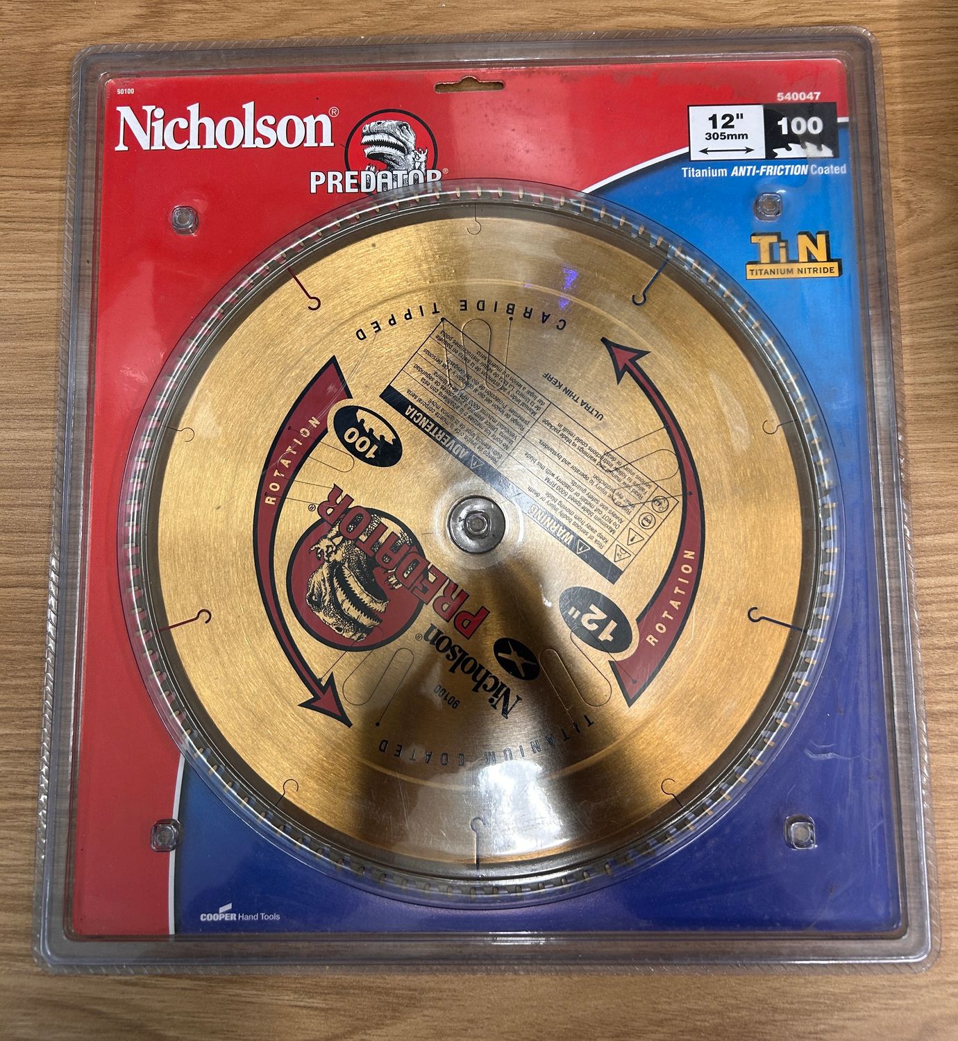 NEW 12" Nicholson Predator Titanium Carbon Tipped Miter Saw Blade
