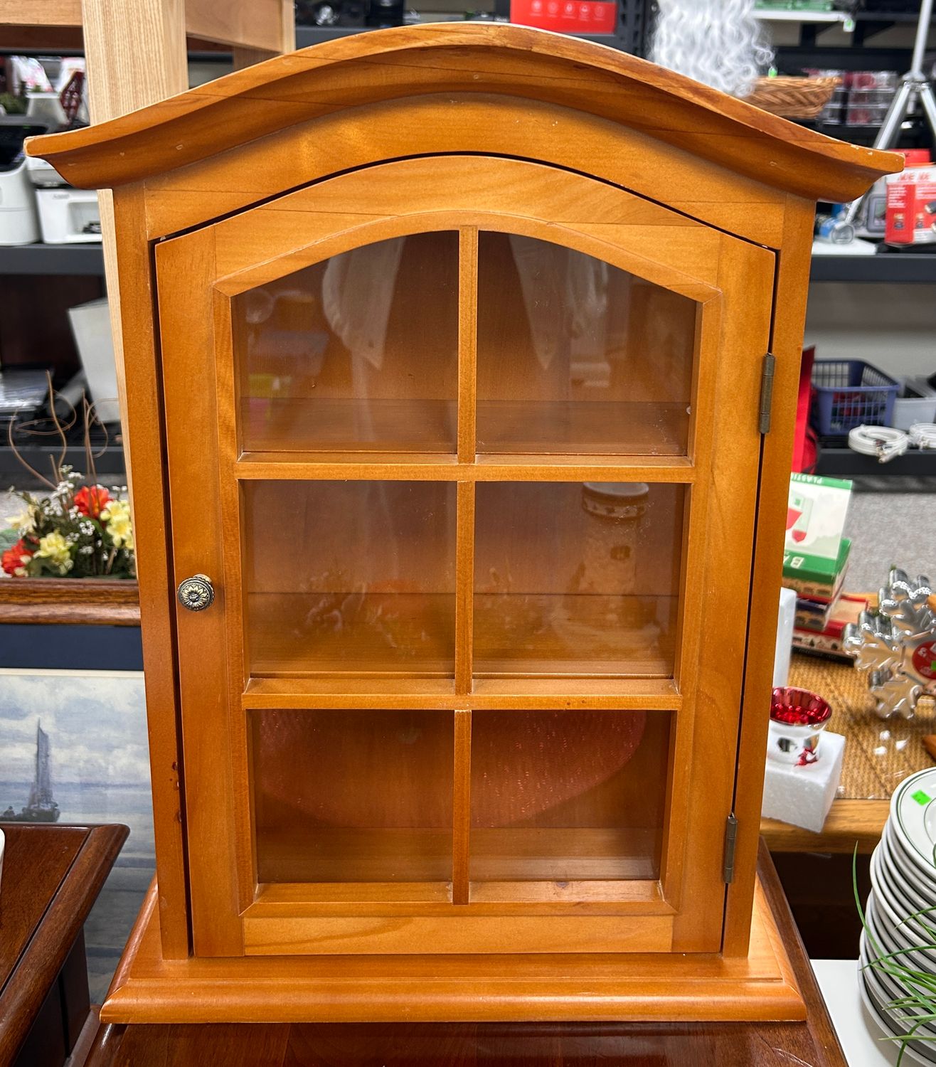 Vintage Miniature Curio Wall Cabinet