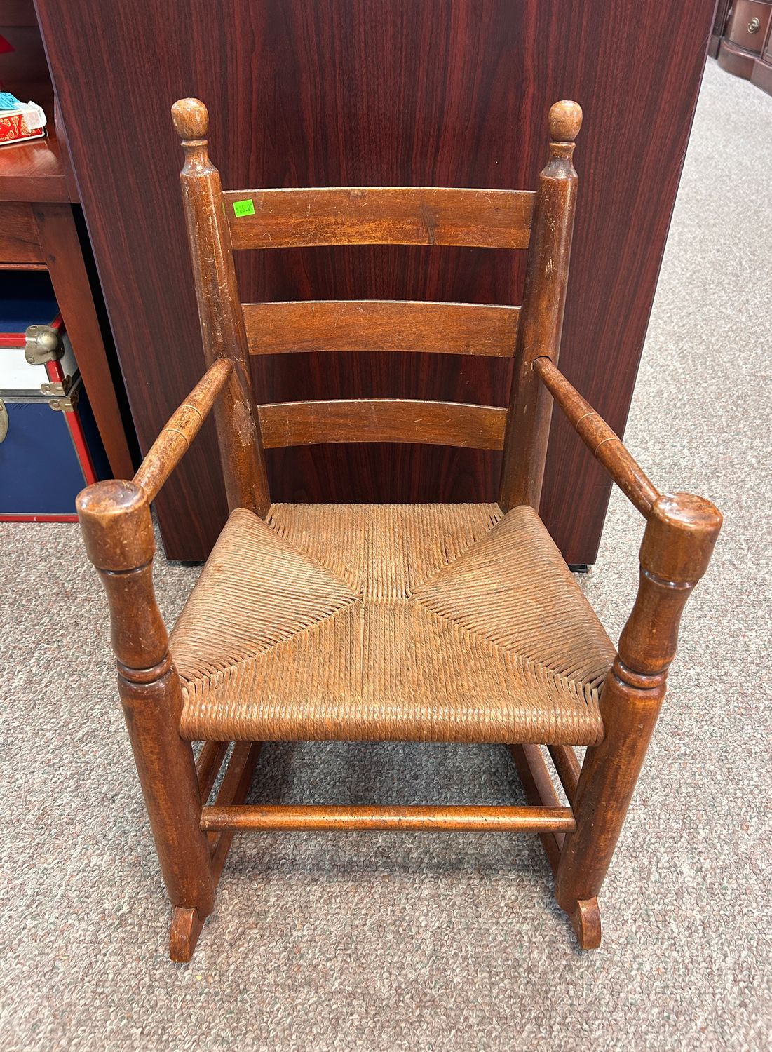 Vintage Child's Ladder-Back Rocking Chair