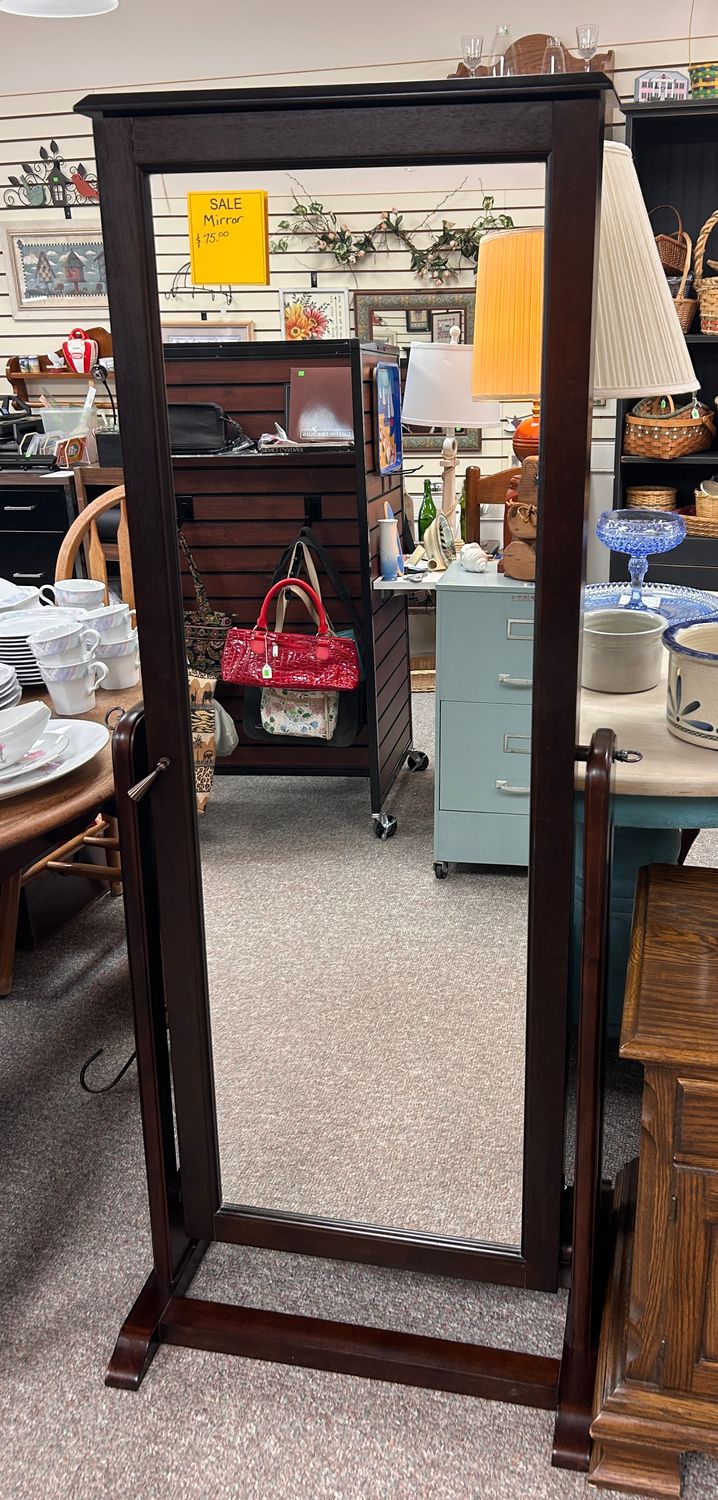 Cheval Mirror with Jewelry Storage