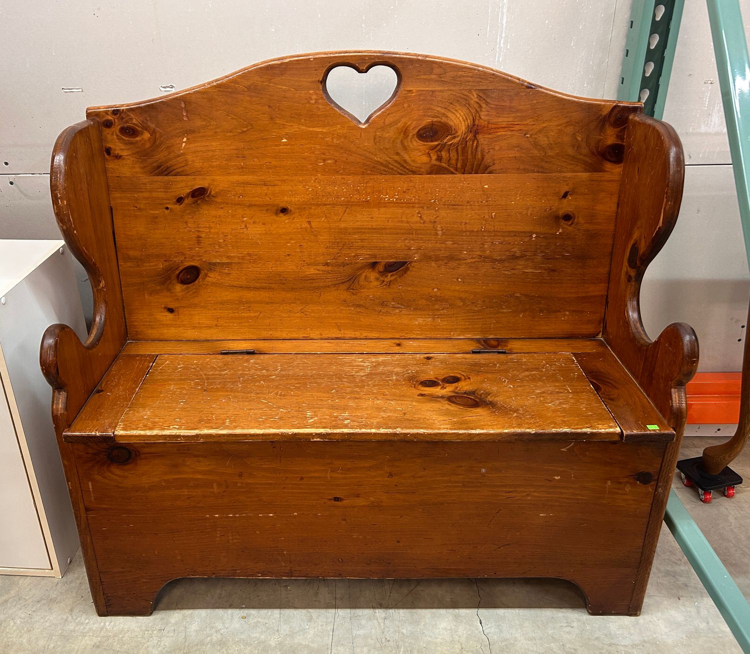 Pine Storage Bench