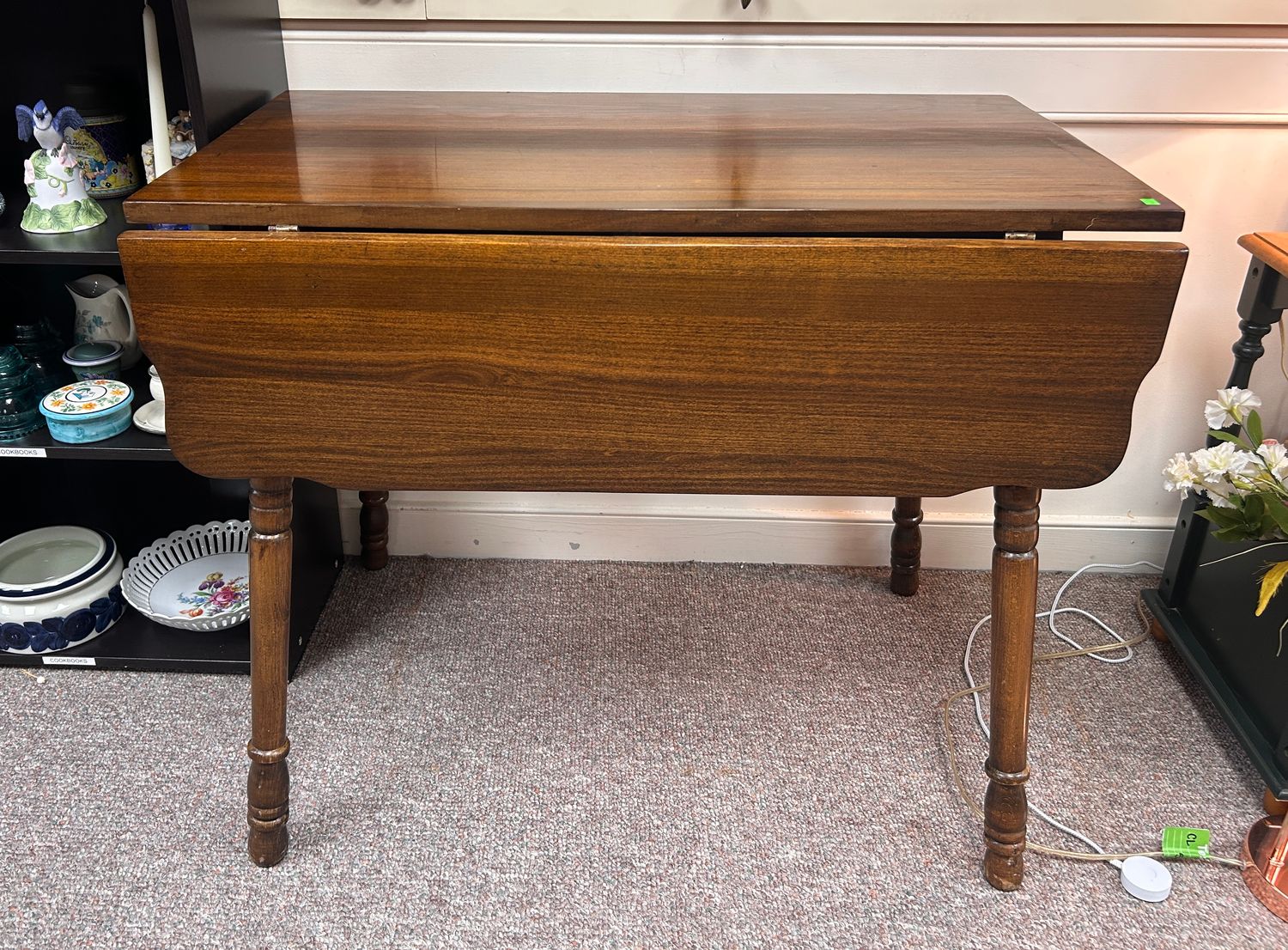 Drop-Leaf Table with Turned Legs