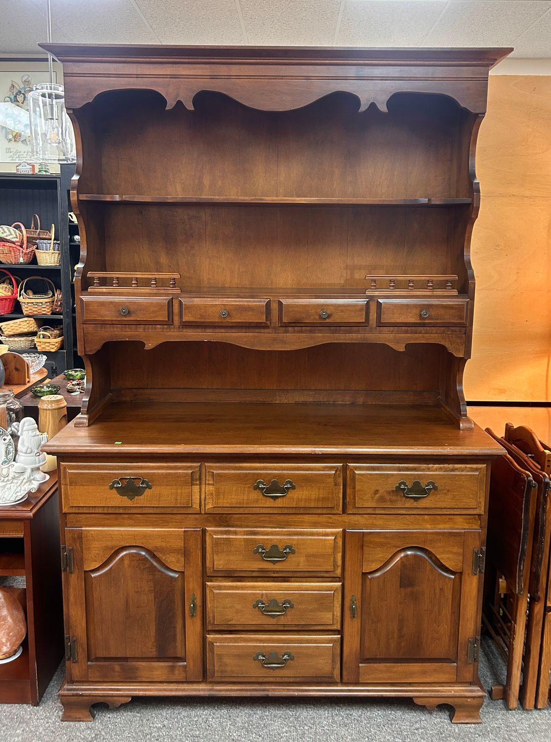 Vintage Moosehead Furniture Maple Hutch