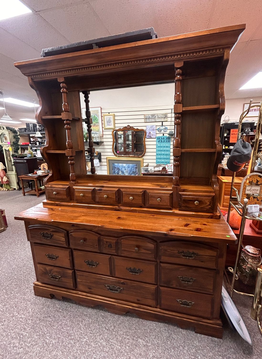 Two-Piece Wooden Dresser