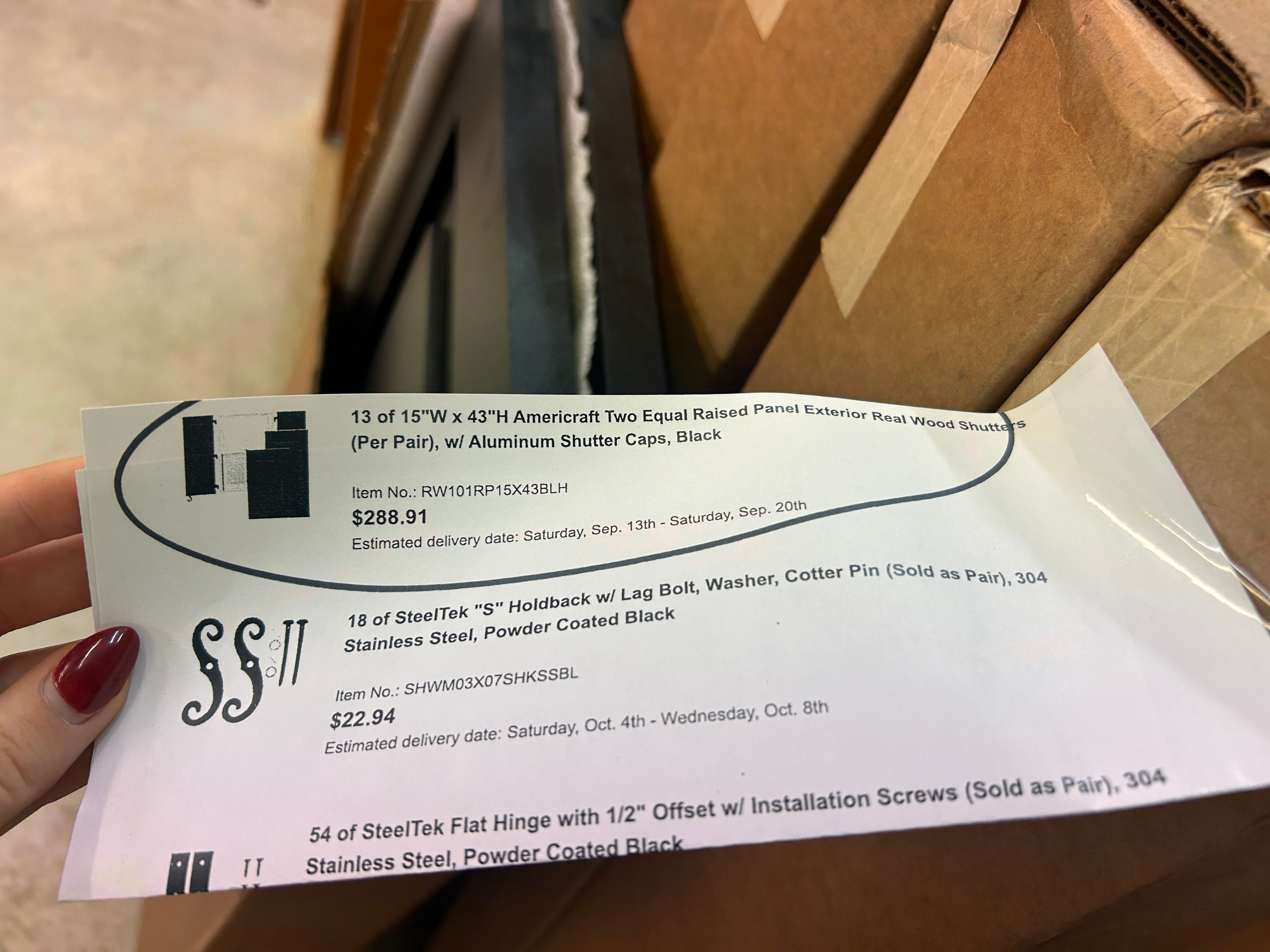 NEW Americraft Black Shutters