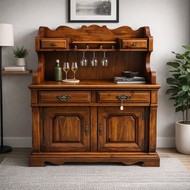 Wooden Hutch Dry Sink