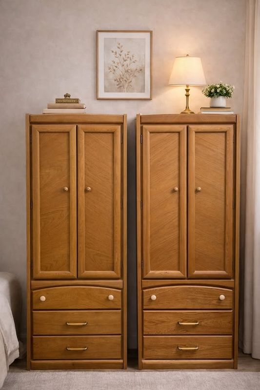 Vaughan of Virginia Oak Armoire (Only 1 Left)